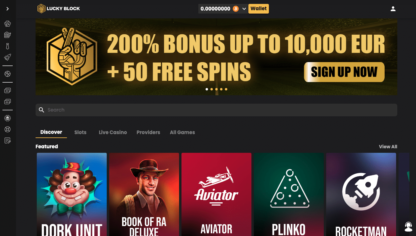 online casino hoogste winskans van lucky block